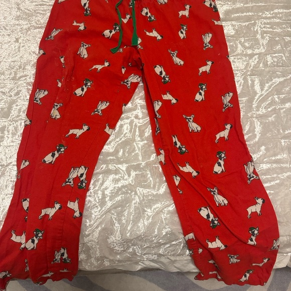 Old Navy Red French Bulldog Christmas Pajama Pants - Picture 1 of 3